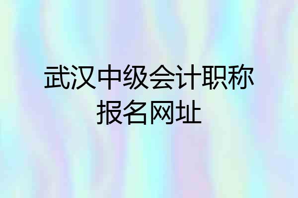武汉中级会计职称报名网址
