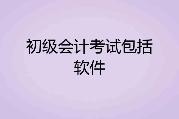 初级会计考试包括软件