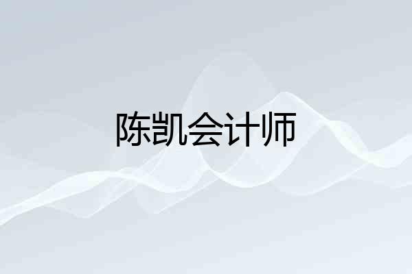 陈凯会计师