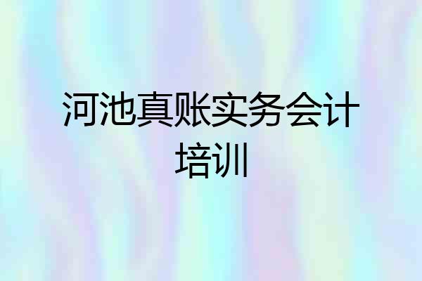 河池真账实务会计培训