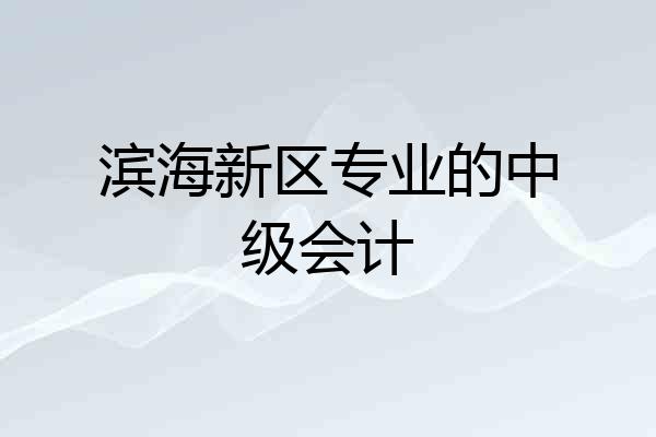滨海新区专业的中级会计