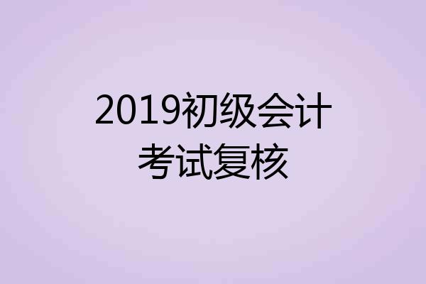 2019初级会计考试复核