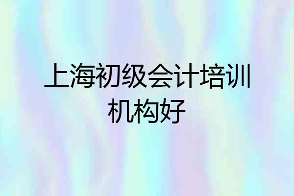 上海初级会计培训机构好