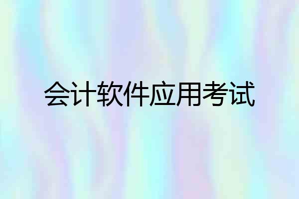 会计软件应用考试