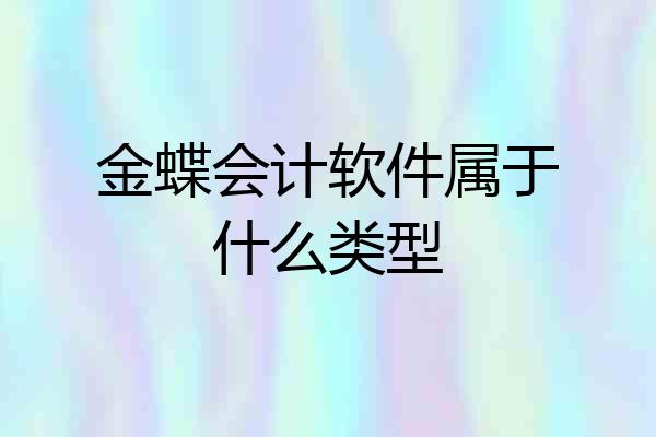 金蝶会计软件属于什么类型