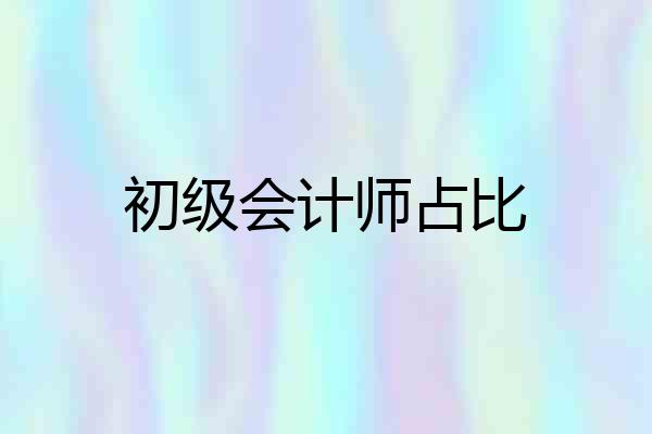 初级会计师占比