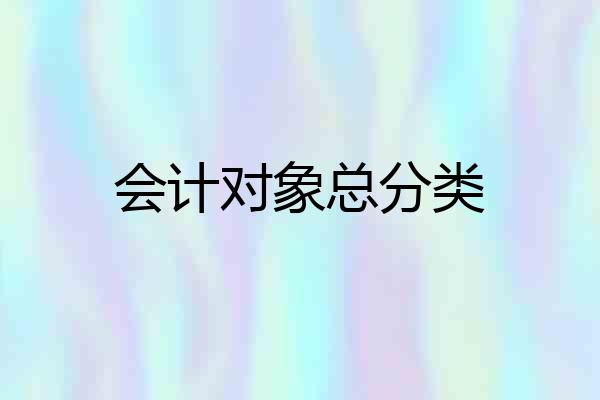 会计对象总分类