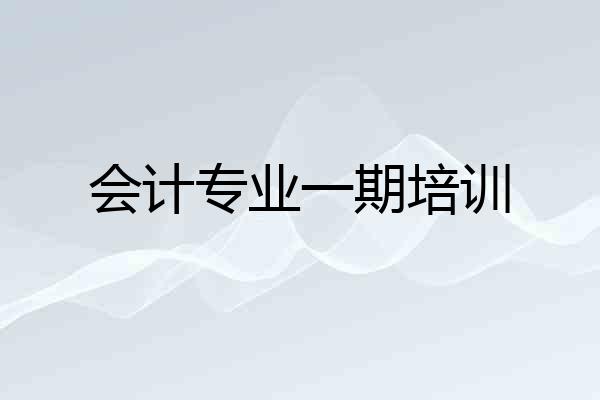 会计专业一期培训
