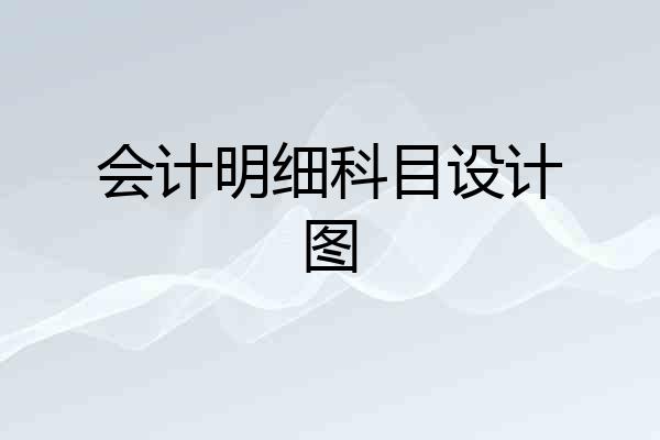 会计明细科目设计图