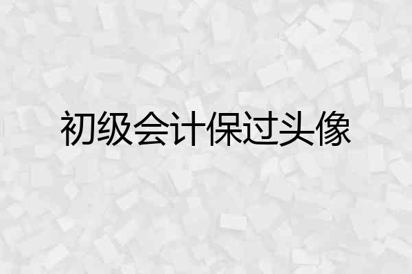 初级会计保过头像