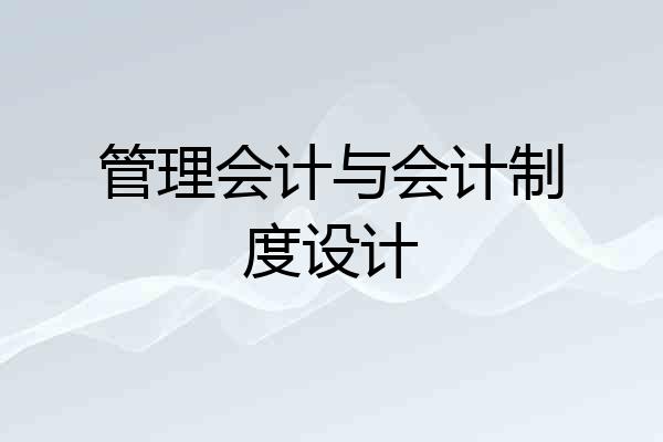 管理会计与会计制度设计