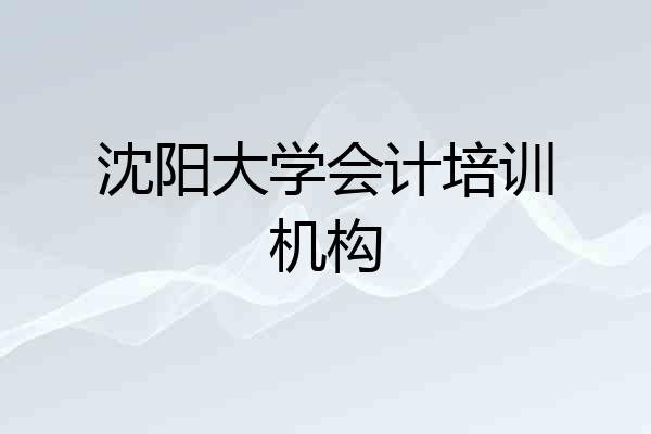 沈阳大学会计培训机构
