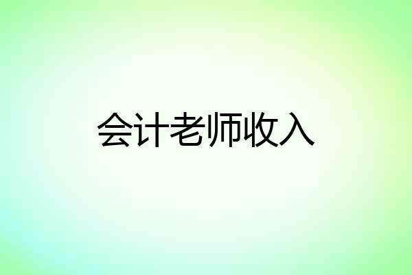 会计老师收入