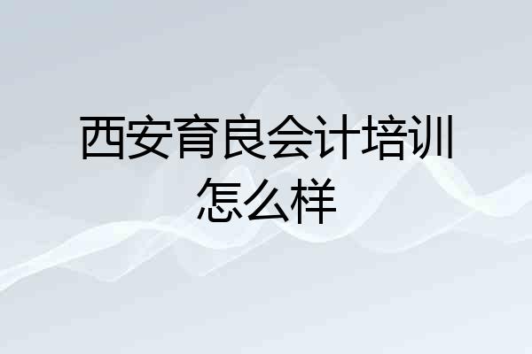 西安育良会计培训怎么样