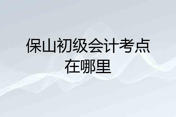 保山初级会计考点在哪里