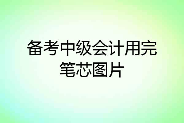 备考中级会计用完笔芯图片