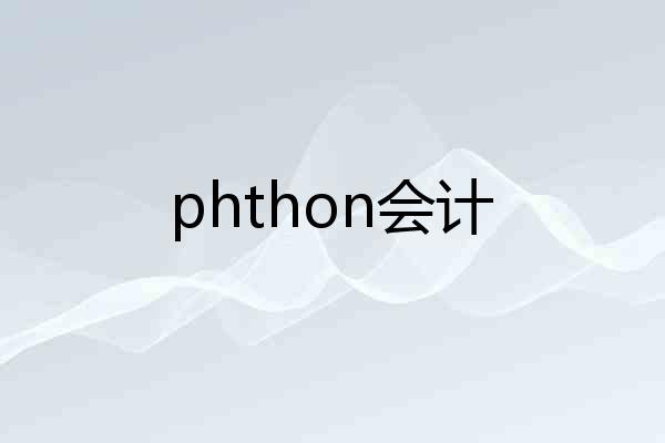 phthon会计