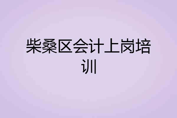 柴桑区会计上岗培训