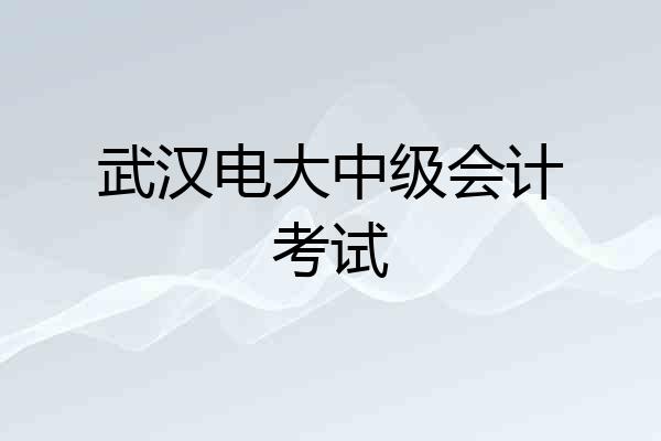 武汉电大中级会计考试