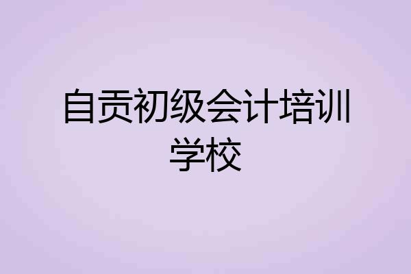 自贡初级会计培训学校