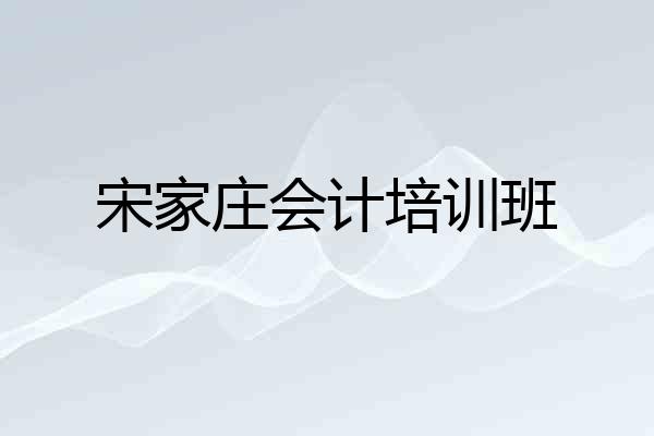 宋家庄会计培训班