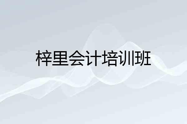 梓里会计培训班