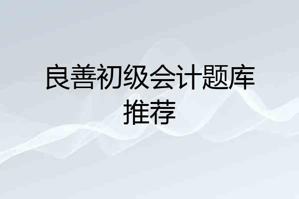 良善初级会计题库推荐