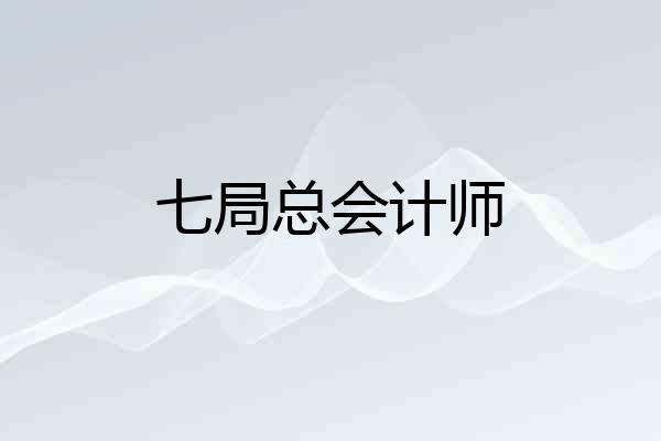 七局总会计师