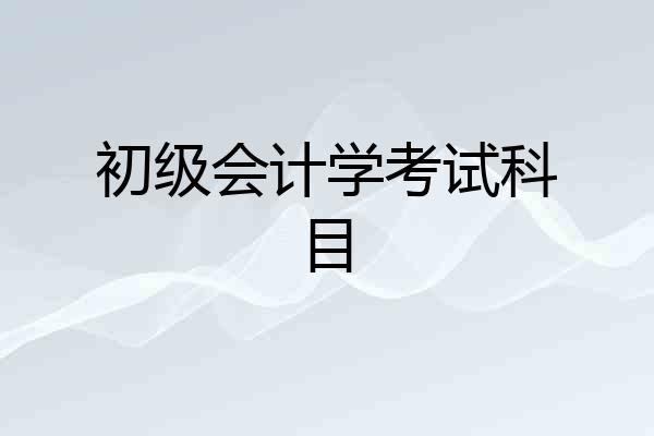 初级会计学考试科目
