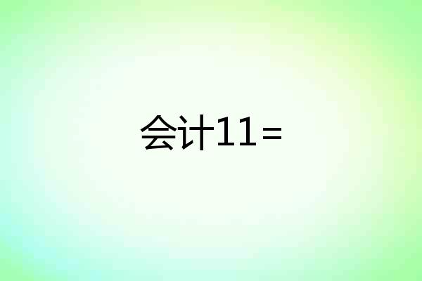 会计11=