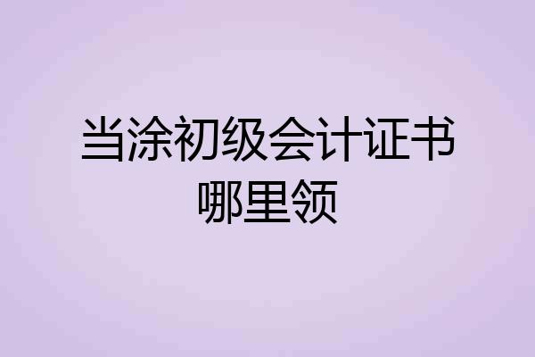 当涂初级会计证书哪里领