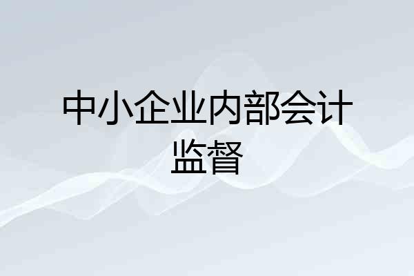 中小企业内部会计监督