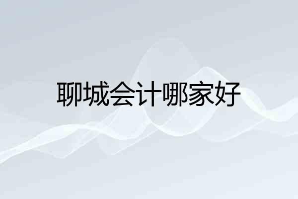 聊城会计哪家好