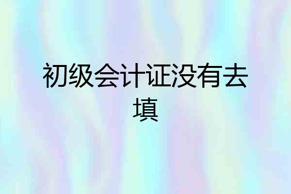 初级会计证没有去填