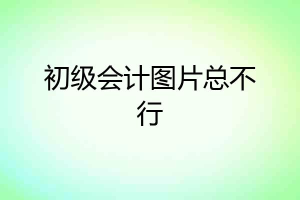 初级会计图片总不行