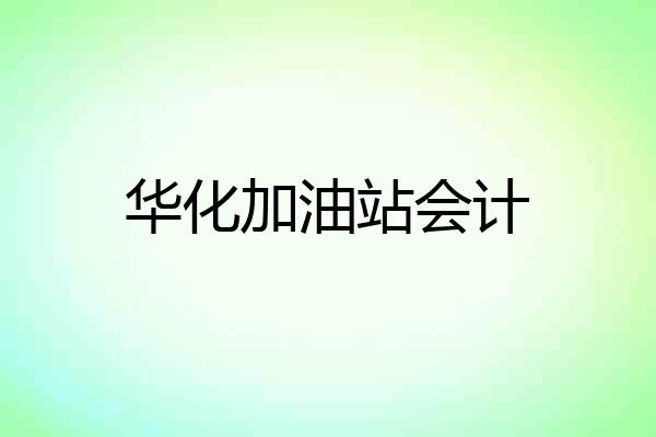 华化加油站会计