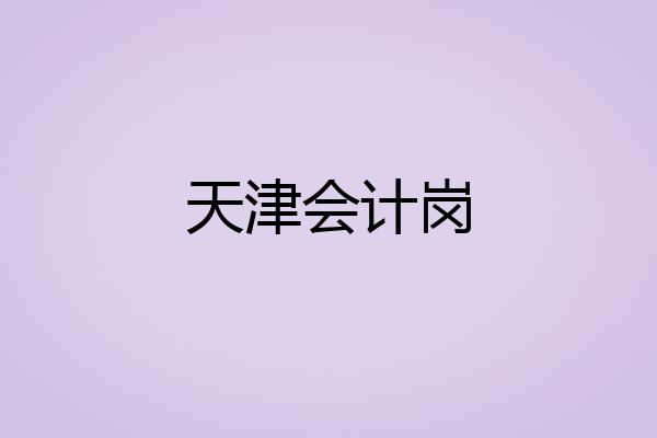 天津会计岗