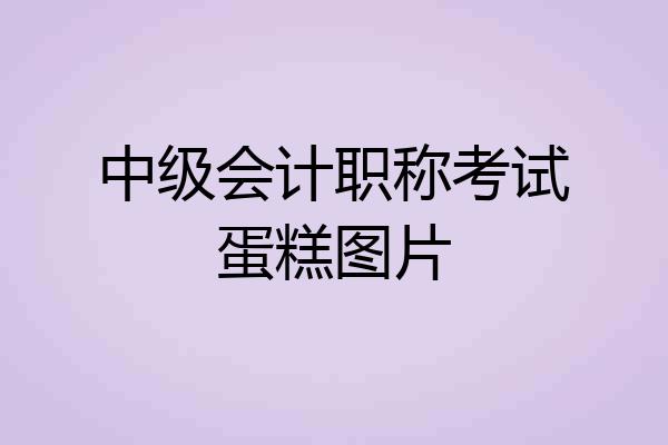 中级会计职称考试蛋糕图片
