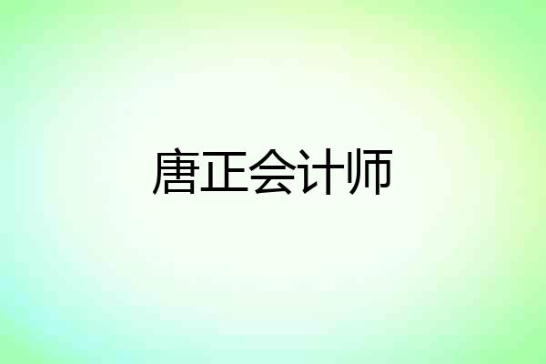 唐正会计师
