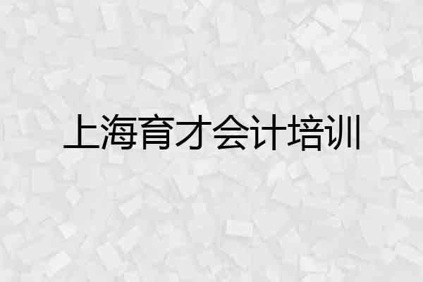 上海育才会计培训