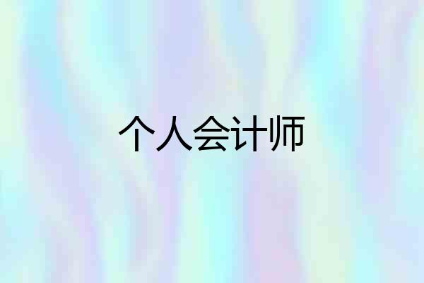 个人会计师