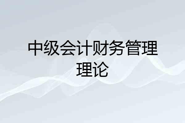 中级会计财务管理理论