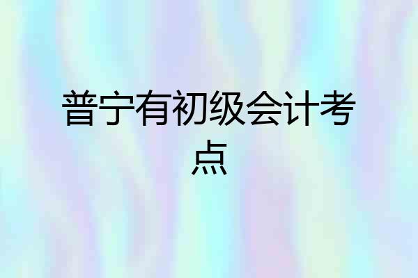 普宁有初级会计考点