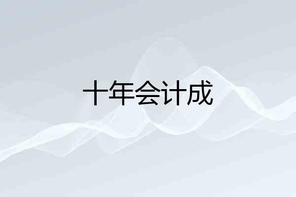 十年会计成