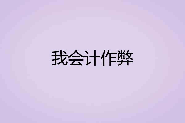 我会计作弊