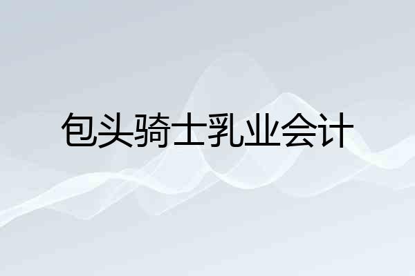 包头骑士乳业会计