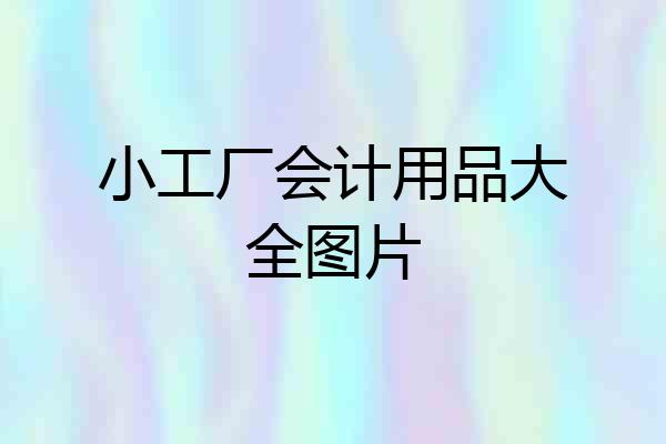 小工厂会计用品大全图片