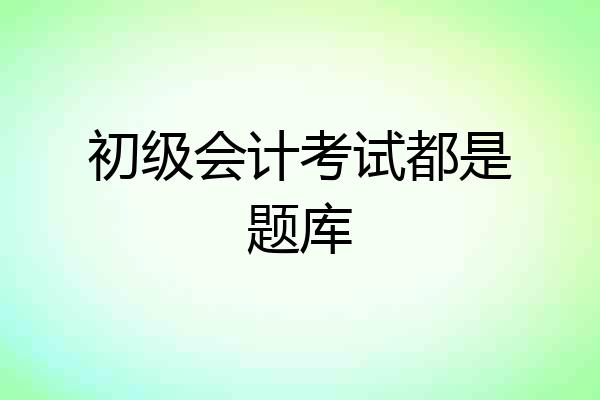 初级会计考试都是题库