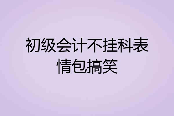 初级会计不挂科表情包搞笑