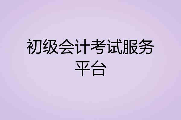 初级会计考试服务平台
